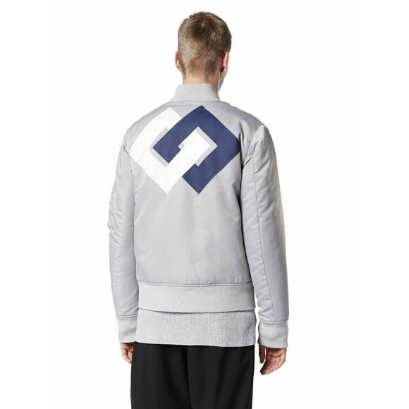 Diesel Black Gold Men Gray Jebok Bomber Jacket 50 - Picture 11 of 12